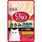 CIAO(チャオ) パウチ 乳酸菌入り ささみ かつお節味 40g×16袋【まとめ買い】