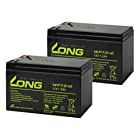 LONG 完全密封型鉛蓄電池 WP7.2-12 2個セット