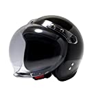 [ビーアンドビー] バイク用 ジェットヘルメット バブルシールド標準装備 SGマーク適合品 ブラック フリーサイズ BB-004