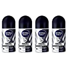 (Pack of 4) Nivea Invisible Black & White Anti-perspirant Deodorant Roll On for Men 4x50ml - (4パック) ニベア不可解黒そして白制汗剤デオドラントロール