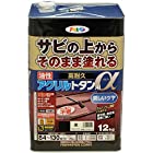 アサヒペン 油性高耐久アクリルトタン用α 塗料 12kg 黒