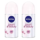 (Pack of 2) Nivea Pearl & Beauty Anti-perspirant Deodorant Roll On for Women 2x50ml - (2パック) ニベアパールそしてビューティー制汗剤デオドラントロールオン女