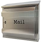 おしゃれな郵便ポスト郵便受けmailbox大型 プレミアムステンレスシルバーステンレス色ポストpm045