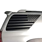 XPLORE OFFROAD - トヨタ 4Runner | プレカットUSAフラッグウィンドウデカール | マットブラックアメリカンビニール 後部サイドウィンドウ用 | 両面 | 2010-2019 | 無料の取り付けツール 2003-2009