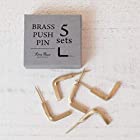 【Horn Please】 by Recreational Vehicle BRASS プッシュピン Lフック 5sets