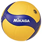ミカサ(MIKASA) バレーボール 4号 日本バレーボール協会検定球 中学生・婦人用 イエロー/ブルー V400W 推奨内圧0.3(kgf/?)