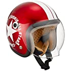 TNK工業 CA-6 キッズヘルメット キャンディーレッド/ホワイト KIDSサイズ(54-56・) 51242