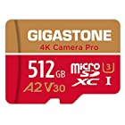 Gigastone MicroSD 512GB, 4K Ultra HD ビデオ録画, まいくろsdカード 512GB, Gopro アクションカメラ スポーツカメラ, 高速4Kゲーム 動作確認済 100MB/s, マイクロsdカード UHS-I