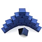 HIRAISM ギフトボックス アクセサリー ジュエリー 収納 正方形 5×5×3cm 無地 クラフト紙 24個セット (ブルー)