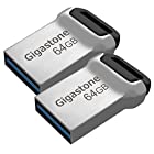 Gigastone Z90 64GB USBメモリ 2個セット USB3.1 メモリスティック 小型 メタリック フラッシュドライブ