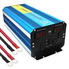 IpowerBingo インバーター 正弦波 24V 4000W 最大 8000W リモコン機能付き DC 24V（直流） AC100V（交流） 変換 AC コンセント×4、USBソケット×1 冷却ファン×2 カーインバーター 周波数：50HZ/