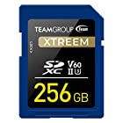 TEAMGROUP XTREEM 256GB UHS-II/U3 SDXC メモリーカード U3 V60 8K UHD 読み取り速度最大250MB/秒 プロフェッショナルブロガー、フィルムメーカー、写真家&コンテンツキュレーターTXSDXC256