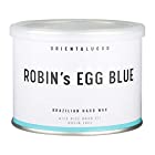 【サロン品質】日本製脱毛ワックス 全身 広範囲の脱毛に ペーパー不用 オリエンタルウォーボ ROBIN's EGG BLUE 400ｇ缶