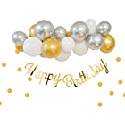 Lumierechat 誕生日 バースデー 飾りつけ 飾り 装飾 セット バルーン アーチ ガーランド Happy Birthday a-b7570 (ラグジュアリー)