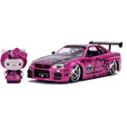 Jada Toys 1/24 スカイライン R34 GT－R ハローキティ Nissan Skyline GT-R R34 Die-cast Car with Hello Kitty [並行輸入品]