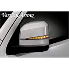 ハイエース200系 6型用 流れる シーケンシャル ドアミラー LEDウインカーレンズ付 クロームメッキカバー インナーオールクローム×ホワイトLED VerticalArrow AVEST トヨタ TOYOTA パーツ