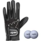 HONMA GOLF(本間ゴルフ) 日本正規品 SPEEDMONSTER メンズ ゴルフグローブ(左手用) & D1 SPEEDMONSTERゴルフボール(2個) お試しパック 2021 GC13001」 L(23～24cm) ブラック/ブラック