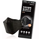 ウィケア KF94 マスク 黒 50枚 立体構造 個別包装 韓国製 ブラック