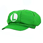 スーパーマリオ帽子ルイージ ハンチング マリオキッズコスプレコスチューム MARIO 日よけ刺繍キャップ (Green)