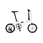 ルノー(RENAULT) 軽量・コンパクト 8.8kg 16インチ 7段変速搭載 折りたたみ自転車 PLATINUM LIGHT8 ホワイト 52T×11T-28T 11296-1299