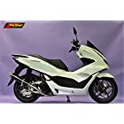 Realspeed (リアルスピード) ホンダ PCX125 (JK05) バイクマフラー Cougar クーガ ステンレス ブラックカラー マフラー RSP-CGA-004