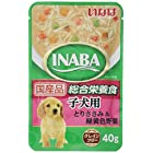 INABA 子犬用 とりささみ&緑黄色野菜 40g×16個セット