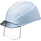 谷沢製作所 タニザワ エアライトS搭載ヘルメット(透明バイザータイプ・溝付・シールド付) 透明バイザー:グレー/帽体色:白 ST#123VJ