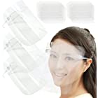 OLOA フェイスシールド メガネ タイプ 眼鏡型 シールド開閉式・跳ね上げ可能（無色透明） (005-【５個セット】)