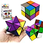 Infinity Cube Toys マジックスターキューブ ２in 1立体キューブ 折りたたみキューブ 無限キューブパズル 魔方 2 in 1セット 無限キューブ ユークリッドキューブ インフィニティキューブ ストレス解消 育脳 脳トレ 知能ゲ