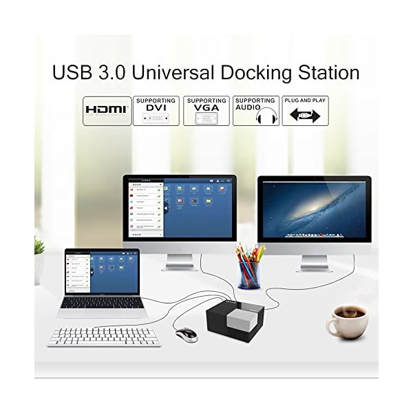 WAVLINK USB 3.0 ユニバーサル・ドッキングステーション・デュアル ...