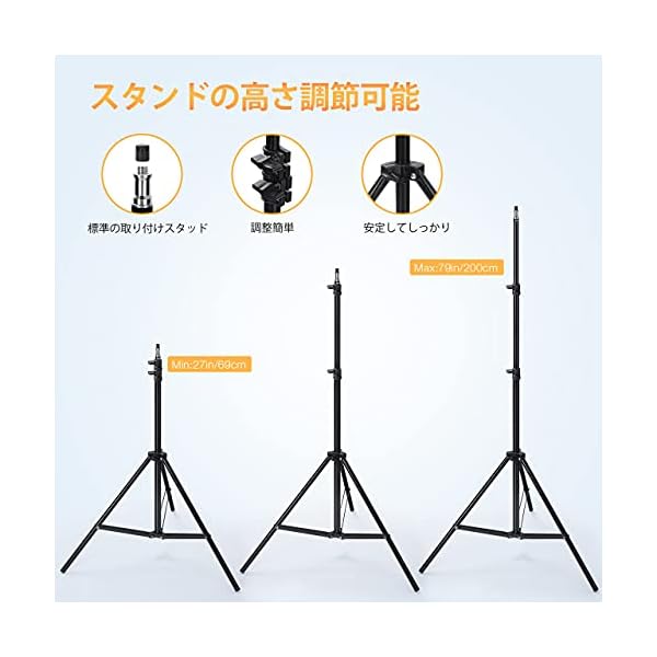 ヤマダモール | ソフトボックス *2 写真撮影照明キット 50×70cm ライト ...