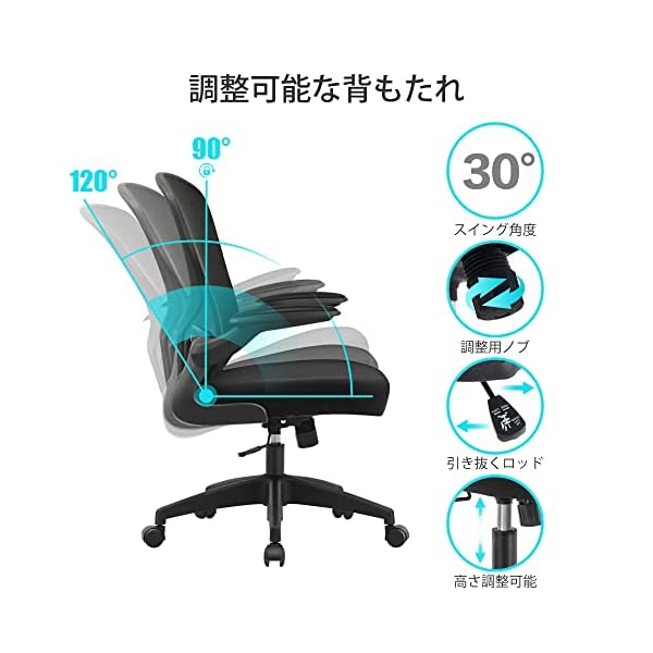Felix king 静音 360度回転 パソコンチェア 事務椅子 勉強椅子 