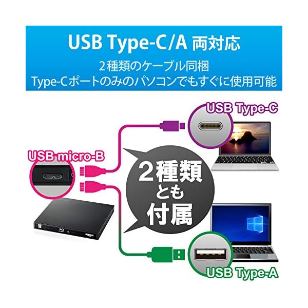 ヤマダモール | ロジテック 外付け ブルーレイ ドライブ USB3.2 Gen1