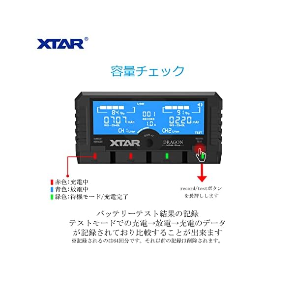 ヤマダモール | XTAR DRAGON VP4L Plus（VP4 Plusの リチウム充電器 高 