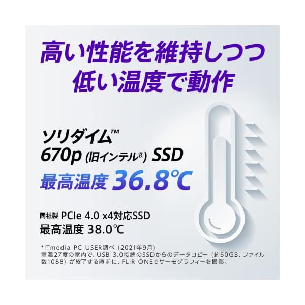 ヤマダモール | ソリダイム Solidigm 内蔵 SSD 670p 読込速度：3,500MB