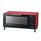 ツインバード トースター オーブントースター コンパクト ミラーガラス レッド TS-4035R