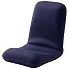 セルタン 座椅子 高反発 和楽チェア Lサイズ メッシュブルー 背筋ピン 背部リクライニング 日本製 A453a-505BL