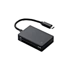 エレコム カードリーダー USB type-C USB3.1 Gen1 9倍速転送 ケーブル一体タイプ Mac用 ブラック MR3C-AP010BK