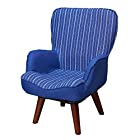 [ドウシシャ] 高座椅子 1人掛けソファー 座椅子 立ち座りラクラク 回転式 ブルー LKR-BL