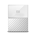 WD HDD ポータブル ハードディスク 2TB USB3.0 ホワイト 暗号化 パスワード保護 ( PS4 / PS4pro 対応) 3年保証 My Passport WDBYFT0020BWT-WESN
