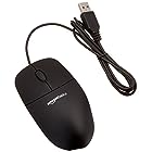 Amazonベーシック マウス 3ボタン USB有線 ブラック 30点セット