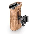 SmallRig 木製ハンドルグリップ ウッドグリップ 左右使用可能 カメラケージハンドル コールドシューマウント装備-2187B