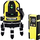 Firecore 5ライン グリーンレーザー墨出し器 FIR411G レーザーレベル 高輝度 高精度 大矩 受光器対応 回転レーザー線 【最先端技術を駆使した墨だし器】【受光器セット】