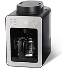 シロカ 全自動コーヒーメーカー カフェばこ ガラスサーバー 静音 ミル4段階 コンパクト 豆・粉両対応 蒸らし タイマー機能 シルバー SC-A351
