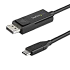 StarTech.com USB-C - DisplayPort 1.4 変換ケーブル/2m/双方向変換対応/8K 60Hz対応/HBR3、HDR、DSC対応/Thunderbolt 3 互換/Type-C - DP 変換ディスプレイアダプタ C