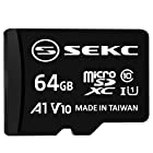 【Amazon.co.jp 限定】SEKC microSDXCカード 64GB UHS-I V10 A1 Class10対応 最大読出速度90MB/s SDアダプタ付 SV10A164
