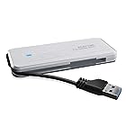 エレコム ポータブルSSD 120GB USB3.2(Gen1)対応 ケーブル収納 データ復旧サービスLite付 ホワイト ESD-EC0120GWHR