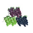 Bonito regalo 本物そっくり ブドウ 食品サンプル フルーツ ディスプレイ 模型 (3種×4セット(12個))