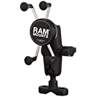 ラムマウント RAM MOUNTS 【セット】Xグリップ スマートフォンホルダーセット U字クランプマウント アーム(M) X-Gripホルダー [1インチ] 対応径φ12.7~31.75mm バイク 自転車 スマホ 車載ホルダー RAM-B-1