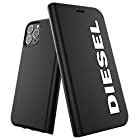 DIESEL iphone11proケース 手帳型 おしゃれ ブランド ロゴ 手帳型 ケース FW20 デザイン （ディーゼル iPhone 11 Pro 手帳型ケース, ブラック/ホワイト）